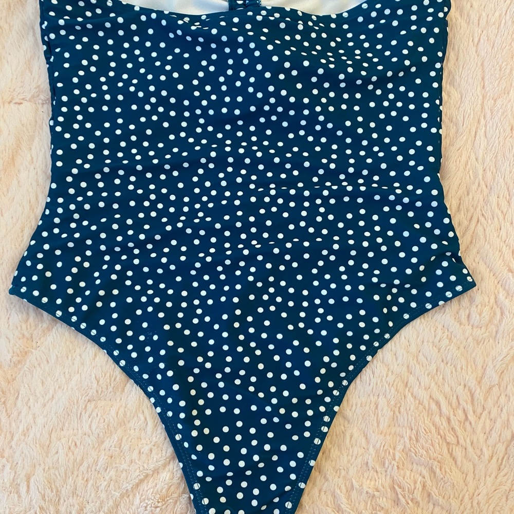 Blue one piece bikini
